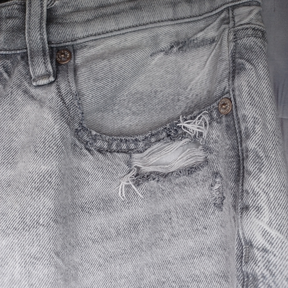American Eagle 90's straight high-rise distressed baggy grunge streetwear jeans - Picture 7 of 15